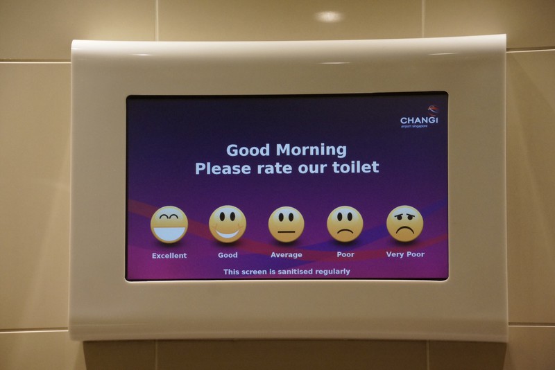 Toilet sign at Changi Airport