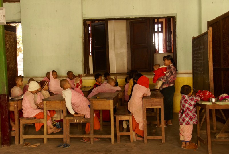 Classroom of young nuns