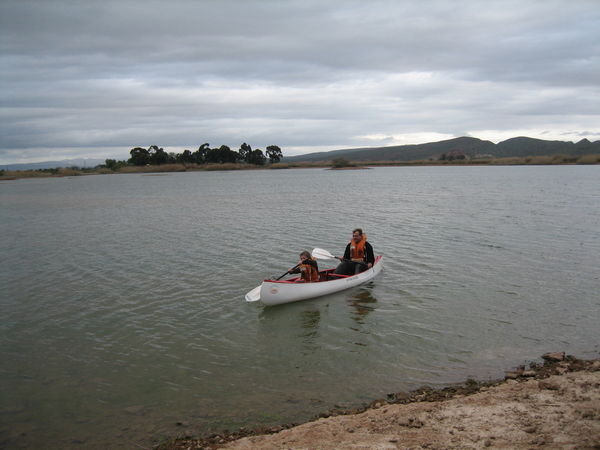 Jack and Mark in canoe