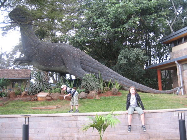 Jack and Ellie outside Kenya Museum