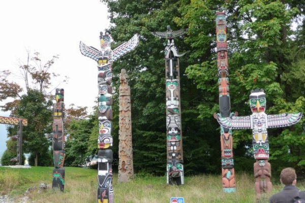 Totem poles in Stanley Park