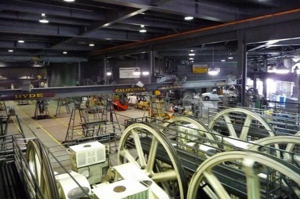 Inside the cable car museum