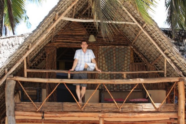 Peter enjoying out treehouse bungalow