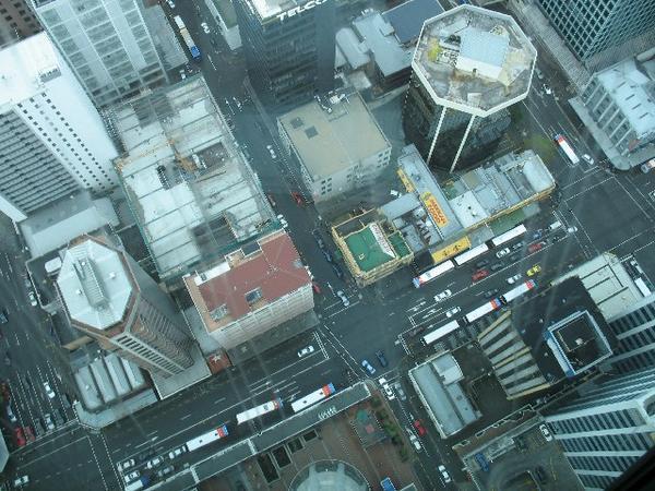 Looking down before the jump from SkyTower