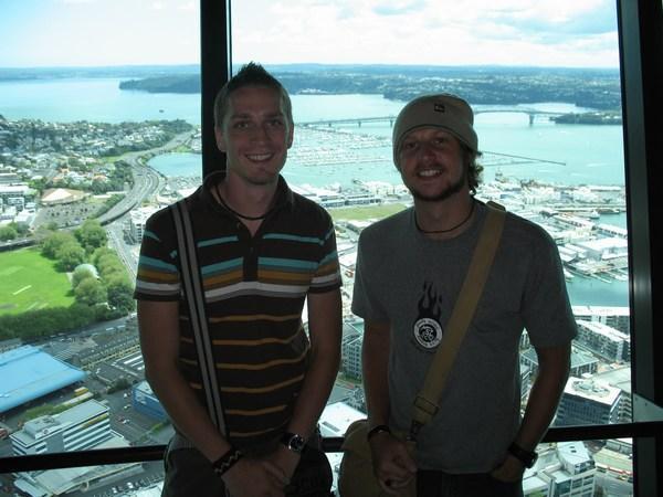Adam and me at the top of SkyTower