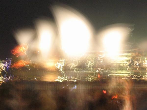 Blurred Opera House as the drink kicks in