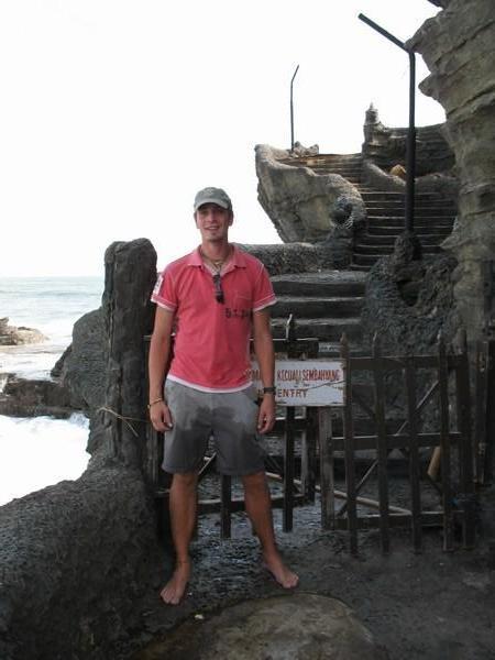 I got a tad wet on my not-so-low tide crossing to Tanah Lot