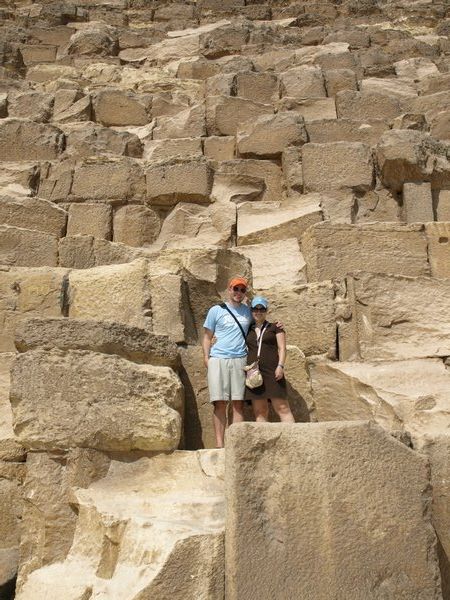 Sylvia and I on the Great Pyramid