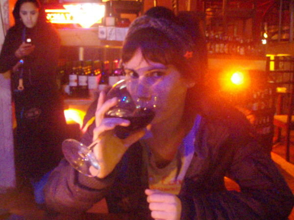 Sonya with a Glass of Vino´