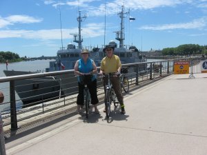 Bike Riding/French Navy Boats