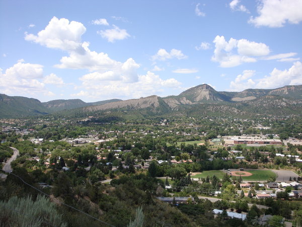 View of Durango from the golf club