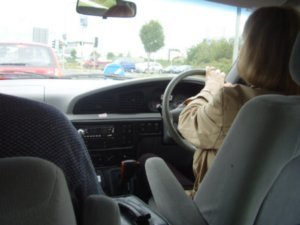 Karen driving in Ireland