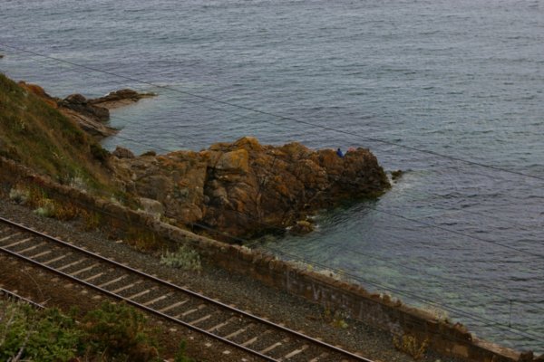 Train tracks at Dalkey Bay