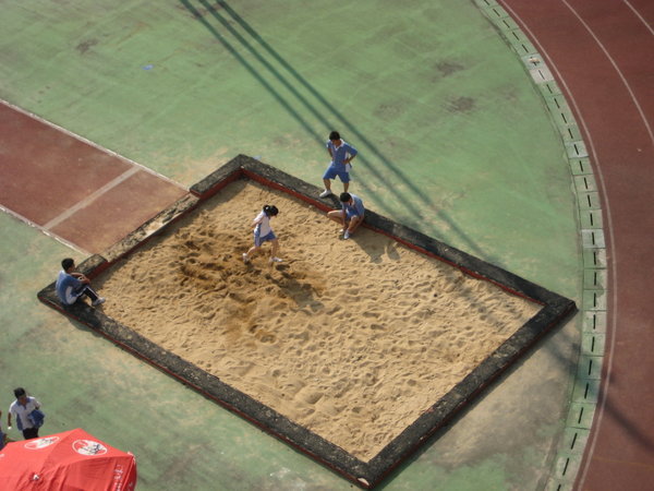 Practicing the long jump