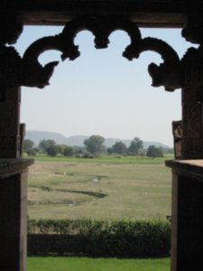 Looking out of one of the eastern temples