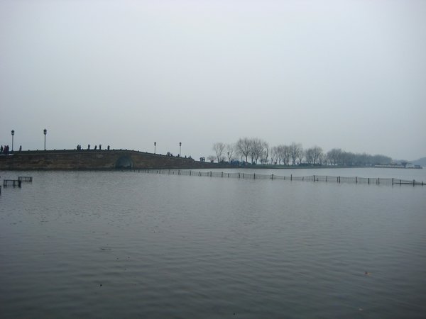 West Lake in the rain