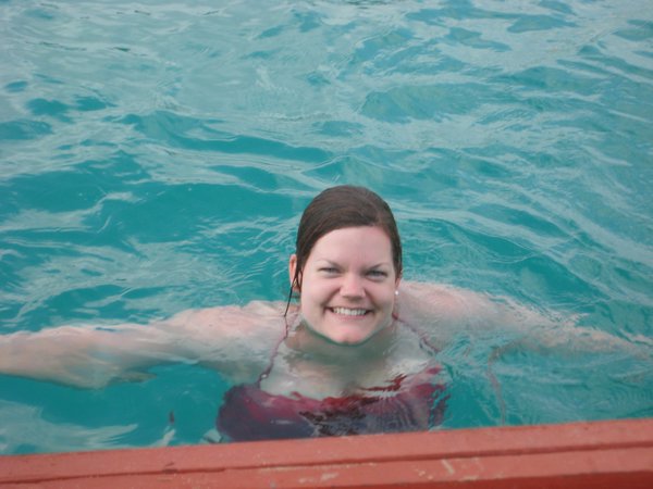 Julie swimming