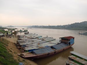 Our boats to cross the river
