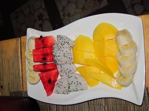 And a fruit platter