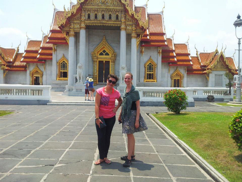 My friend and Me at the The Marble Temple