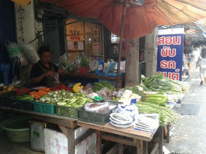 Shops lined the soi