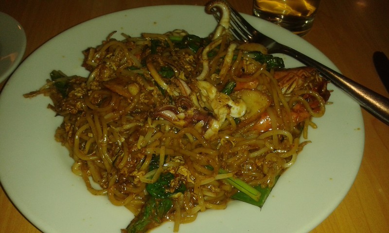Seafood noodles for dinner