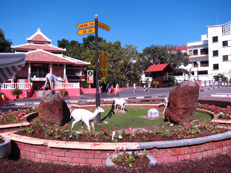 The statues represent Melaka's creation story