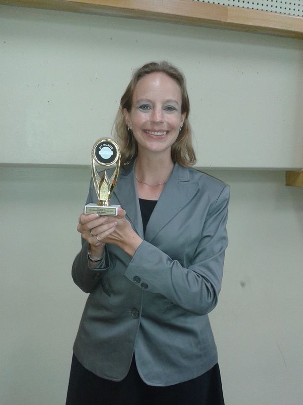 I won second place in the Toastmasters competition