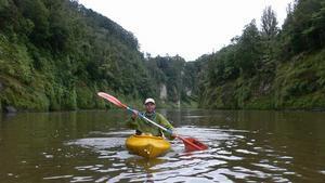 Kayaking down Whanganui