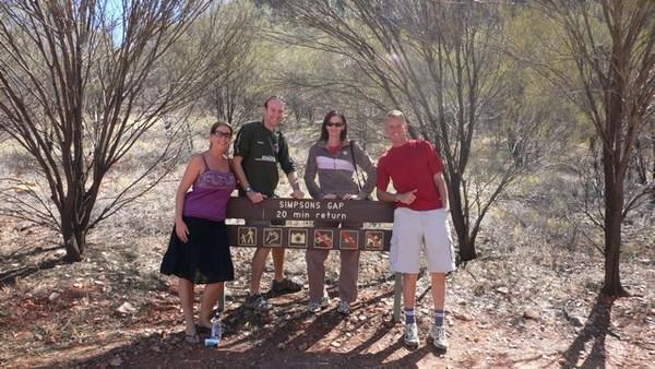 Us and Mr and Mrs Gorm at Simpsons Gap (Alice)