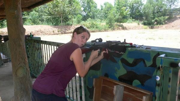 Becky Firing Ak-47