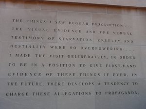 Quote outside the Holocaust Museum