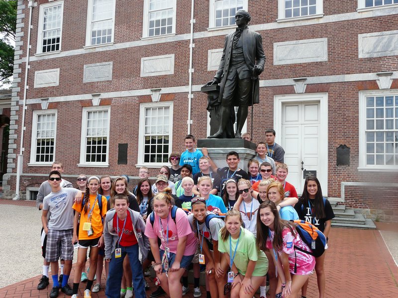 In front of Independence Hall