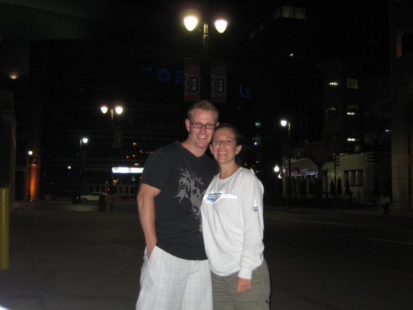 Outside Comerica at 1am