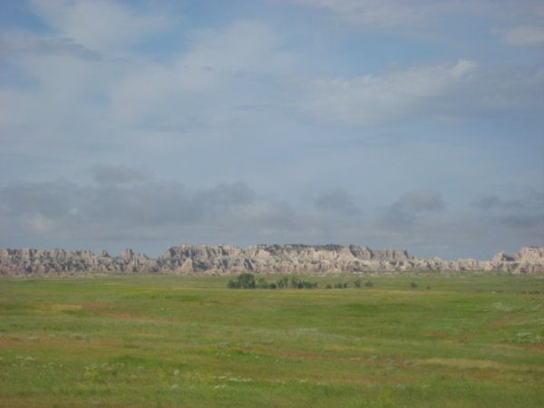 The Badlands from a distance