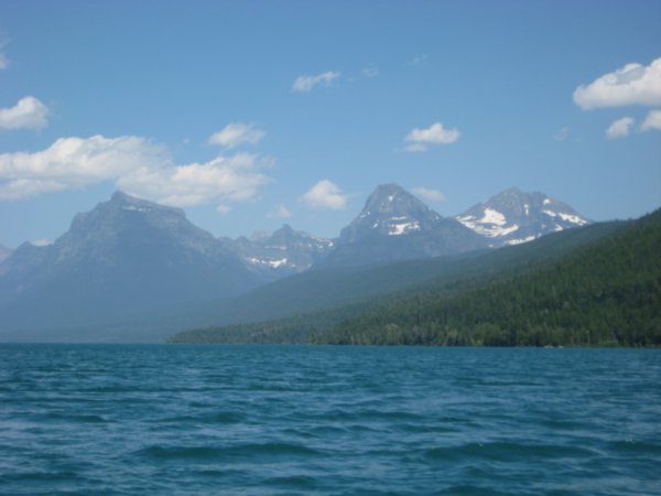 view from the middle of the lake