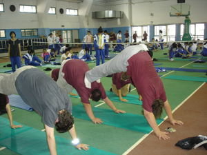 Yoga at the sister school