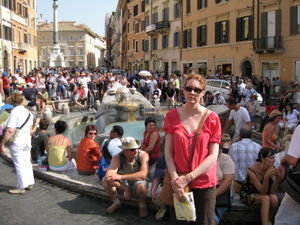 Charlene at the Fontana della Barcaccia