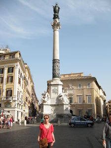 Charlene at Monument near Piazza di Spagna
