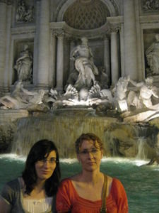 Charlene and Rhiannon at Trevi Fountain