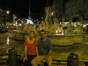 Charlene and Doug at Piazza Navona