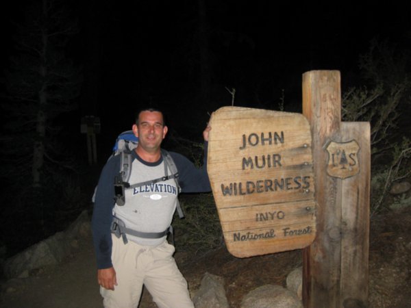 Doug at John Muir Wilderness Marker