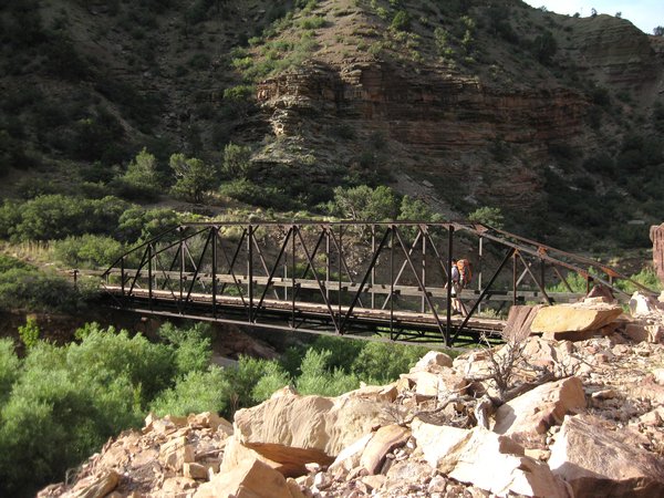 Footbridge at Bright Angel Canyon
