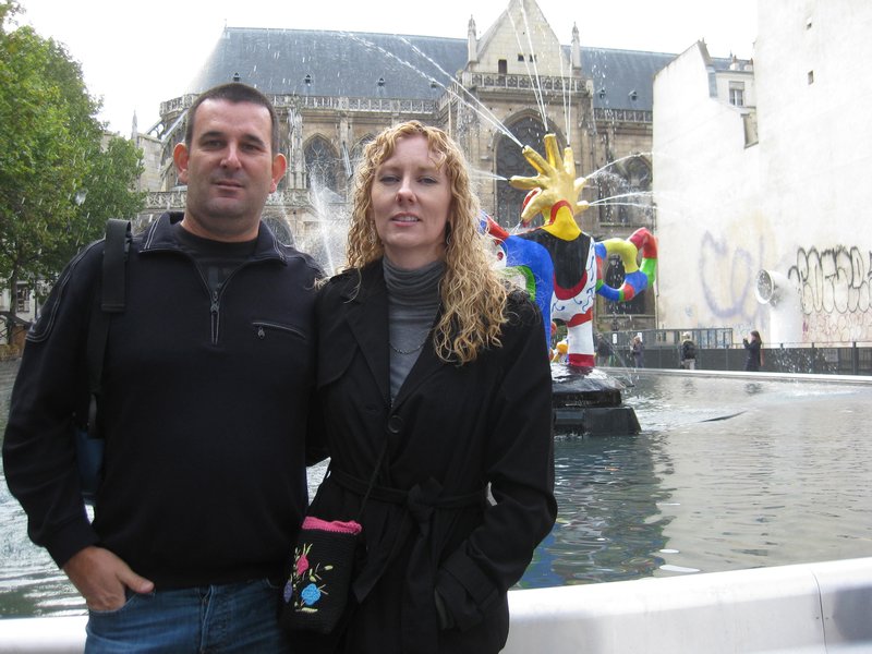 Doug and Charlene outside Pompidou