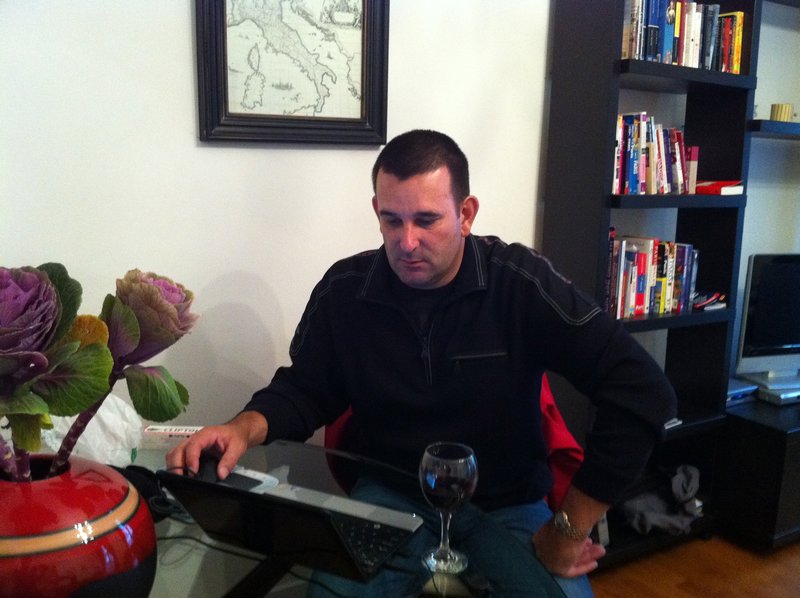 Doug working the Blog