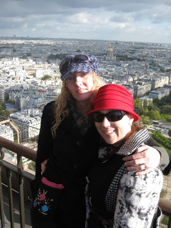 Charlene and Brandee at Eiffel Tower