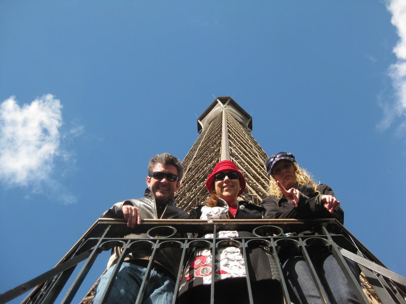 Bruce, Brandee, and Charlene at Eiffel Tower