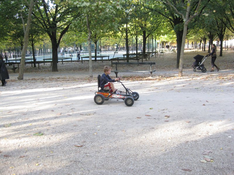 Go Cart racing at Luxembourg Garden