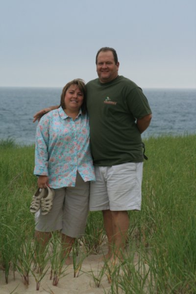 Tim and I on the beach at Cape Cod !