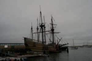 The replica of The Mayflower II.